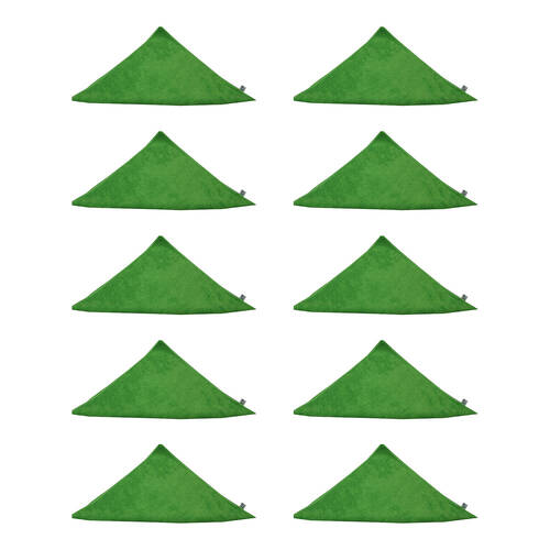 10PK Cleanlink Microfibre Cleaning/Surface Drying Cloth 40x40cm Green