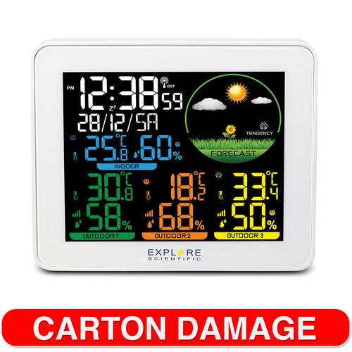 Explore Scientific Weather Station w/ Multi Zone Sensors - White