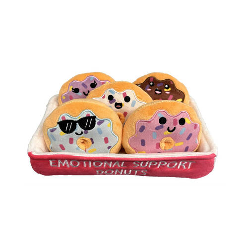 6pc What Do You Meme Emotional Support Donuts Plush Toys