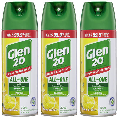 3PK Glen 20 Spray 300g Citrus Breeze
