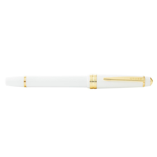 Cross Bailey Light Gloss X Fine Fountain Pen Writing Stationery White/Gold
