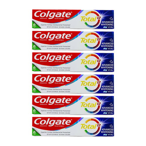 6PK Colgate Total 12 Advanced Whitening 200g Toothpaste 