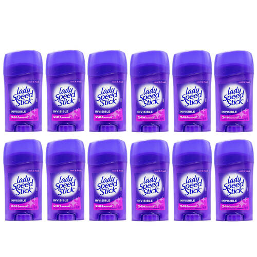 12PK Mennen Invisible Lady Speed Stick Deodorant Cool & Fresh 24H Protection 45g