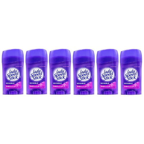 6PK Mennen Invisible Lady Speed Stick Deodorant Cool & Fresh 24H Protection 45g