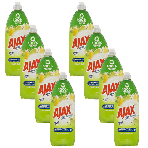 8PK Ajax House Floor Cleaner Baking Soda & Citrus 750ml
