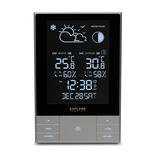 Explore Scientific Crystal Vision Modern Touch Key Vertical Weather Station