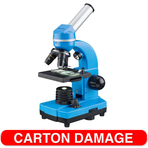 Bresser Junior Biolux Student Microscope w/ Smartphone Holder 8y+ Blue