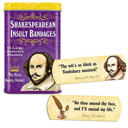 15pc Archie McPhee Shakespearean Insult Assorted Bandages