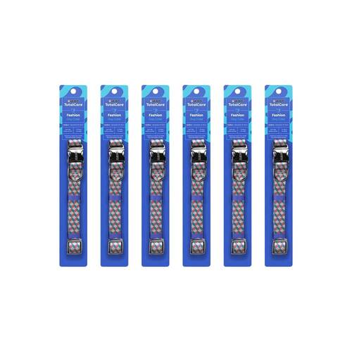 6PK Purina Total Care Dog Collar Fashion Medium Asst Neck Strap
