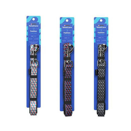 3PK Purina Total Care Dog Lead Fashion 120cm Asst Walking Leash