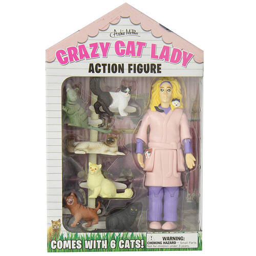 Archie McPhee - Crazy Cat Lady Action Figure