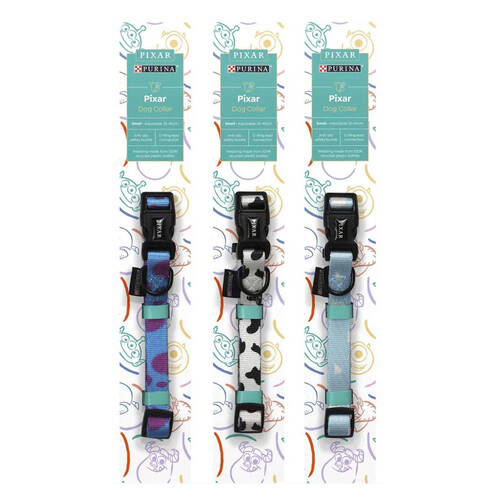 3PK Purina Total Care Pixar Dog Collar Assorted Small Neck Strap