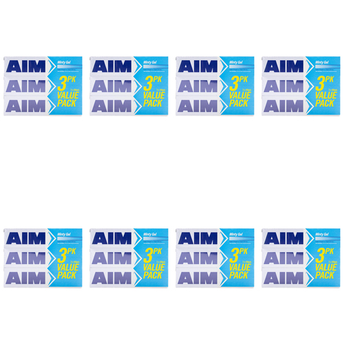 24pc Aim 90g Fluoride Toothpaste Tube Minty Gel Dental Oral Care