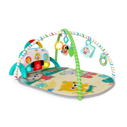 Bright Starts 4-in-1 Groovin’ Kicks Piano & Drum Kick Gym - Tropical Safari