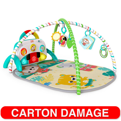 Bright Starts 4-in-1 Groovin’ Kicks Piano & Drum Kick Gym - Tropical Safari