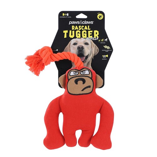 Paws & Claws Pet/Dog 36x7cm Rascal Tugger Dog Plush Toy - Gorilla