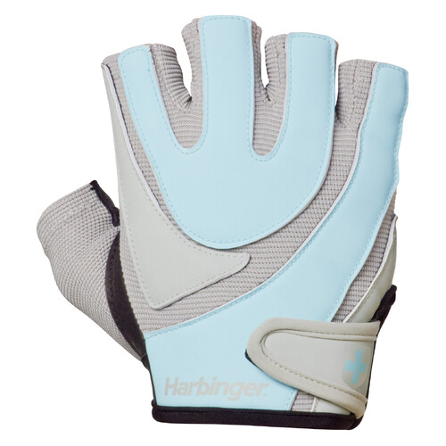 Harbinger Women's Large Training Grip Fitness Gloves - Blue/Grey