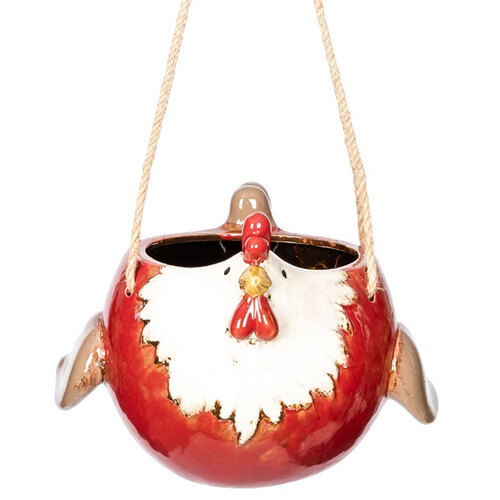 Flying Chook Planter Red 58x20cm