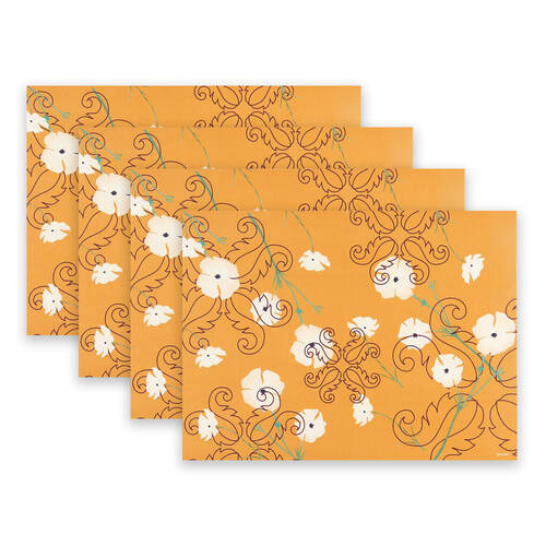4PK Guzzini Rectangular Placemat 44x33cm Table Mat Protector Fusion Amber