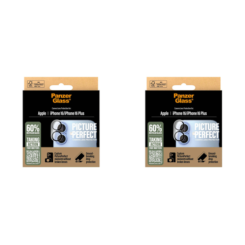2PK PanzerGlass Picture Perfect Lens Protector For iPhone 16 Plus