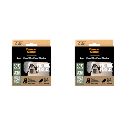 2PK PanzerGlass Picture Perfect Lens Protector For iPhone 16 Pro Max