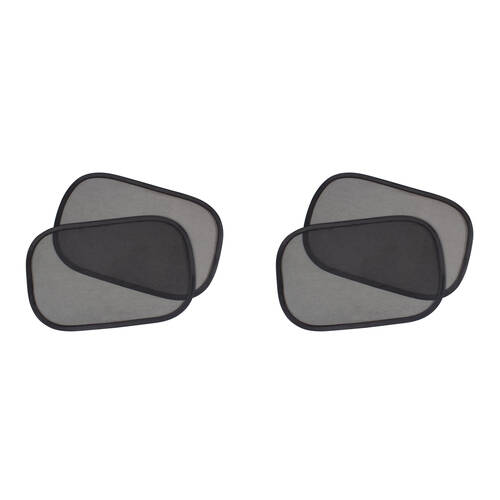 2x 2pc Childcare Basic Car Rear Side Window Shade With UV Protection Black