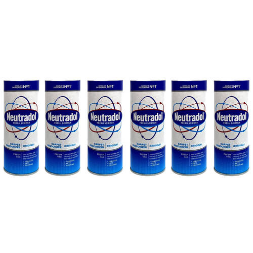 6PK Neutradol Fresh Vac Carpet Deodorizer 350g Original 