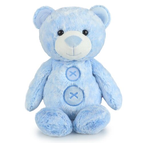 Korimco 38cm Nursery Patches Bear Soft Toy 3y+ Blue