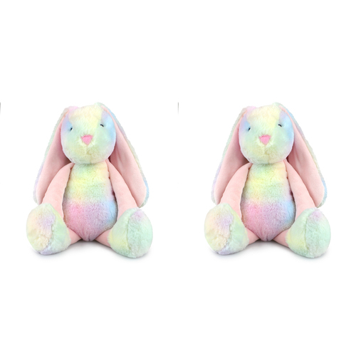 2PK Frankie & Friends Frankie Bunny Plush Pet Toy 39cm Rainbow 3y+