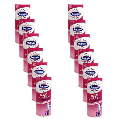 12PK Neutradol Carpet Freshener Powder & Deodorizer 350g - Fresh Pink 