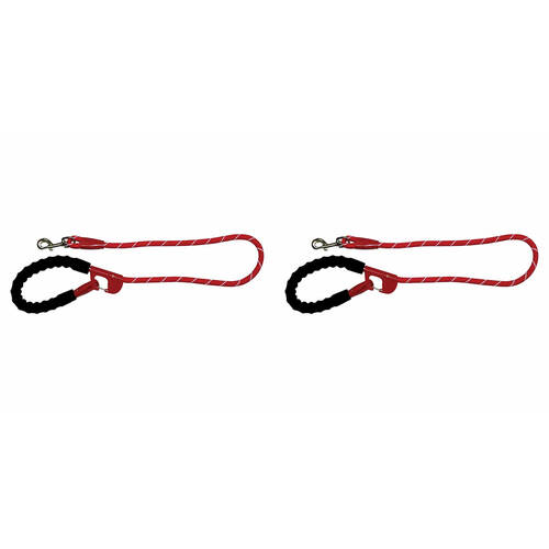 2PK Annabel Trends Sturdy Easy Snap & Stay Secure Dog Leash Red