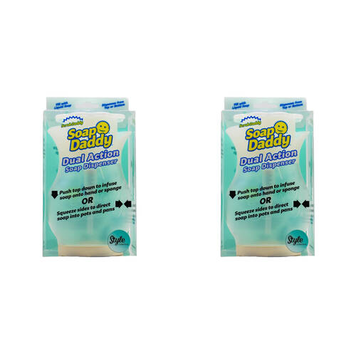 2PK Scrub Daddy Soap Daddy Dual Action Soap Dispenser Easy Use