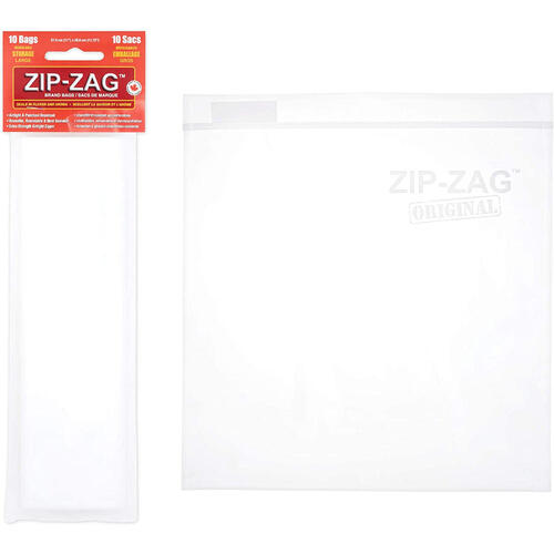 Zip-Zag Resealable Bags - Large 27.9 x 29.8cm [10 Pack]