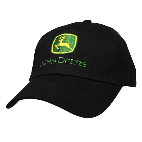 John Deere Men/Unisex One Size Logo "Nothing Runs Like a Deere" Cap Black 