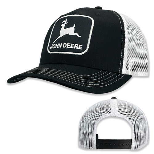 John Deere Moline 112 Themed Mens Hat/Cap Black/White