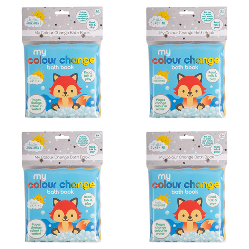 4PK Hello Sunshine Colour Change Bath Book Kids Toy 6m+
