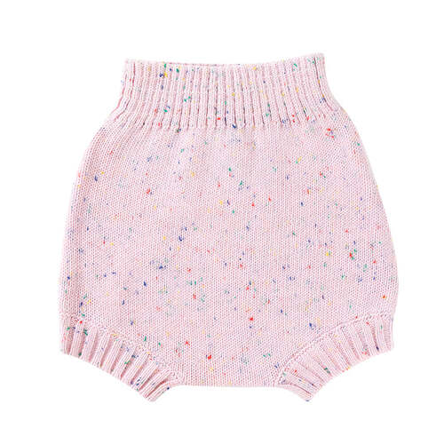Ponchik Cotton Shorties Fairy Floss Speckle Knit Size 3-6m