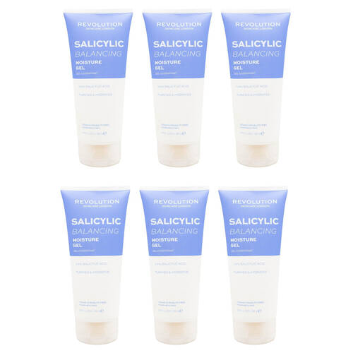 6PK Revolution Salicylic Balancing Moisture Gel Hydrating Skin Care 200ml