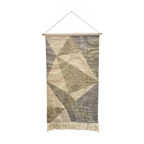 J.Elliot Home Cotton Blend Solana Wall Hanging Tapestry 62x100x1cm Green