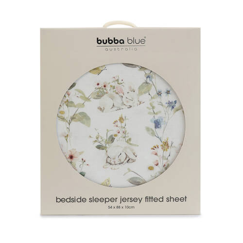 Bubba Blue Sleeping Bunny Jersey Bedside Sleeper Fitted Sheet 54x88x10cm