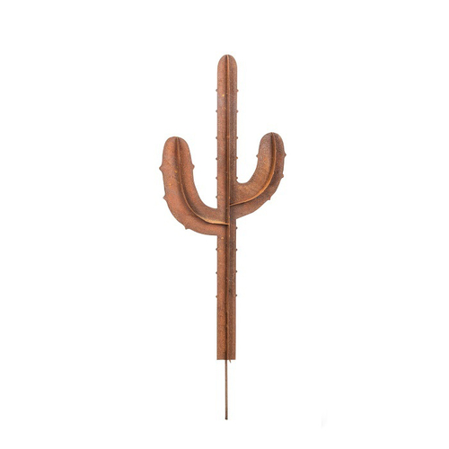 Garden Rust 130cm Stake Cactus Ornament Outdoor Decor
