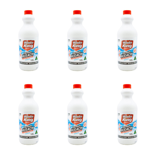 6PK White King Premium Bleach 1.25L Multi Purpose Cleaner - Regular