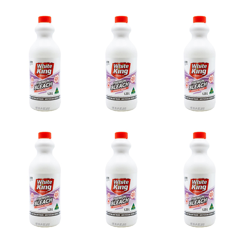 6PK White King Premium Bleach 1.25L All Purpose Cleaner - Lavender