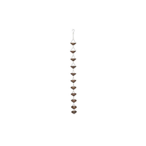 A.FRESCO Rainchain Garden Hanging Ornament Decor 10x180cm - Rust