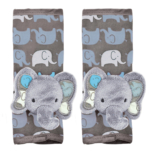 Playette Animal Strap Cover Pals Plush Elephant - Grey