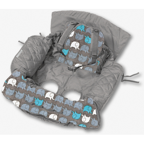 Playette Cover For Shopping Trolley/Baby High Chair Elephant Grey