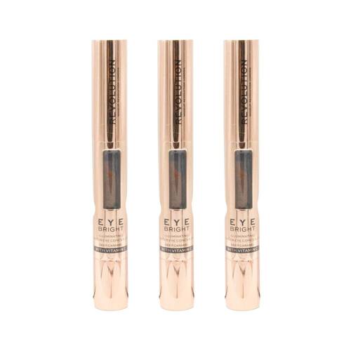 3PK Revolution 3Ml Illuminating Under Eye Concealer Bright Deep Caramel