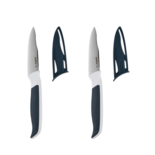 2PK Zyliss Comfort 8.5cm Paring Knife w/ Blade Cover - Blue/White