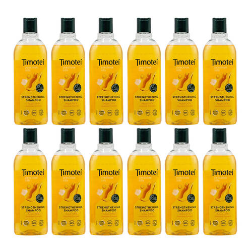 12PK Timotei Strengthening Shampoo 300ml Argan Oil & Jasmine Hair Repair
