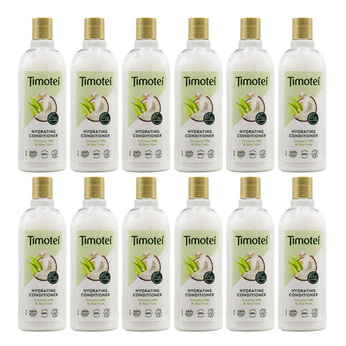 12PK Timotei Hydrating Conditioner 300ml Coconut Milk & Aloe Vera Nourishing